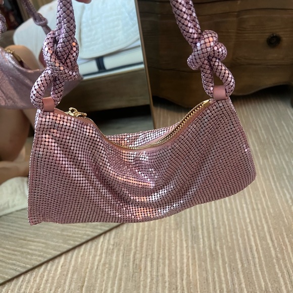 Cult Gaia Pink Shoulder Bag with Braided Handle